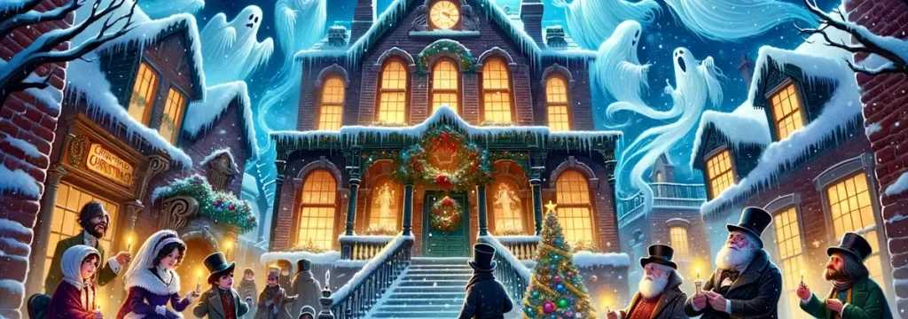 Illustratie van de romantische kerstfilm - A Christmas Carol